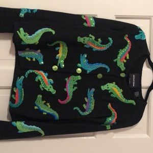 Gently worn Michael Simon gator beaded sweater.  cheer on your team!